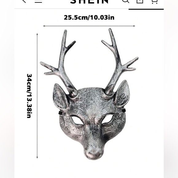 Deer buck mask Halloween fantasy festival brand new costume face disguise - Picture 4 of 4